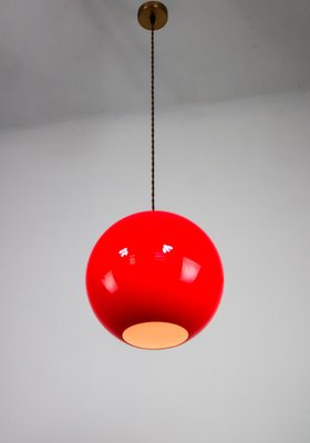 Mid-Century Red Glass Pendant Lamp-HGJ-1187971