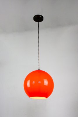 Mid-Century Red Glass Pendant Lamp-HGJ-738987