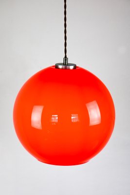 Mid-Century Red Glass Pendant Lamp-HGJ-738987