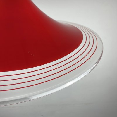 Mid-Century Red Plastic Albatros Pendant Lamp from Meblo, Yugoslavia, 1970s-WQC-953309