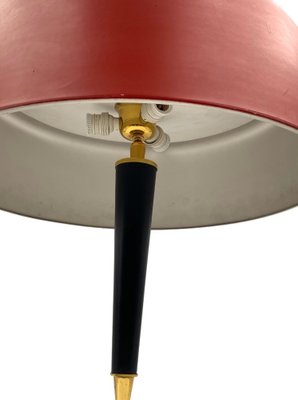 Mid-Century Red Table Lamp by Oscar Torlasco for Lumi, Italy, 1950s-TXN-1748929