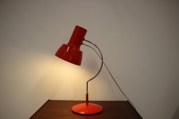 Mid-Century Red Table Lamp from Napako, 1960s-TZ-578486