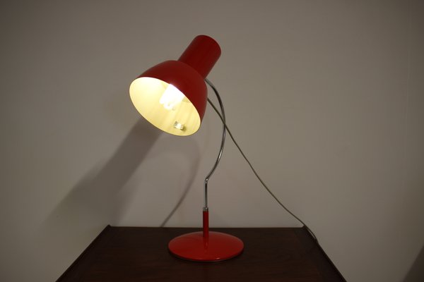 Mid-Century Red Table Lamp from Napako, 1960s-TZ-578486