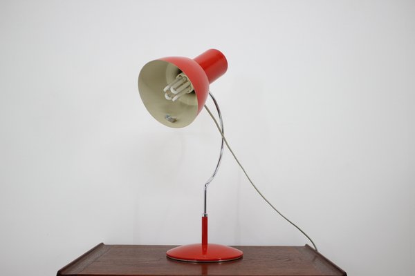 Mid-Century Red Table Lamp from Napako, 1960s-TZ-578486