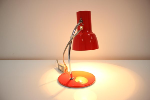 Mid-Century Red Table Lamp from Napako, 1970s-TZ-1049761