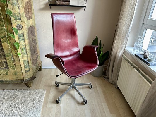 Mid-Century Red Tulip Armchair by Preben Fabricius & Jørgen Kastholm for Kill International, 1980s-JO-1783335