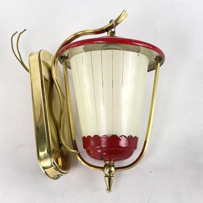 Mid-Century Red Wall Lamp, 1950s-JUZ-1431745