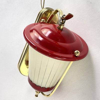 Mid-Century Red Wall Lamp, 1950s-JUZ-1431745