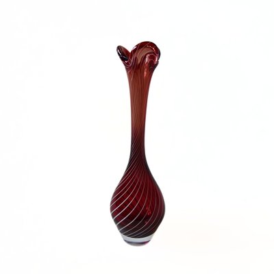 Mid-Century Red-White Vase by Vicke Lindstrand, Sweden-JKV-2023245