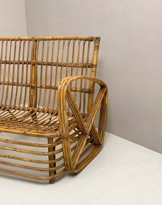 Mid-Century Reed & Wicker Sofa by Emilio Paoli, 1960s-LKT-1334283