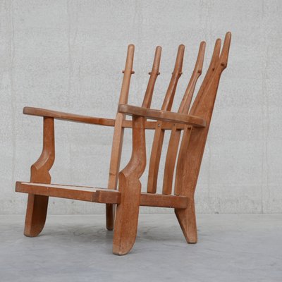 Mid-Century Rest Oak Armchair by Guillerme et Chambron-JRP-1079871