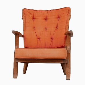 Mid-Century Rest Oak Armchair by Guillerme et Chambron-JRP-1079871