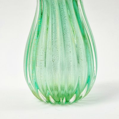 Mid-Century Ribbed Murano Glass Vase attributed to Archimede Seguso for Seguso Vetri d'Arte, Italy, 1950s-BMM-1764783