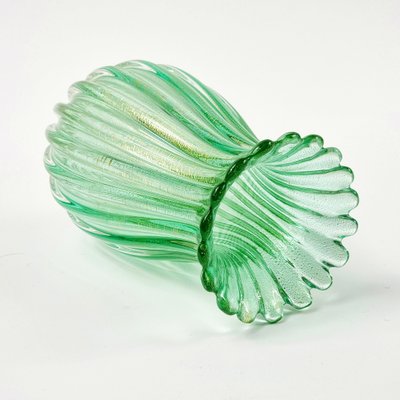 Mid-Century Ribbed Murano Glass Vase attributed to Archimede Seguso for Seguso Vetri d'Arte, Italy, 1950s-BMM-1764783