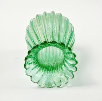 Mid-Century Ribbed Murano Glass Vase attributed to Archimede Seguso for Seguso Vetri d'Arte, Italy, 1950s-BMM-1764783