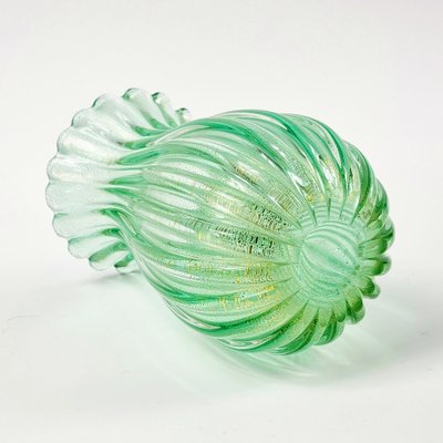 Mid-Century Ribbed Murano Glass Vase attributed to Archimede Seguso for Seguso Vetri d'Arte, Italy, 1950s-BMM-1764783