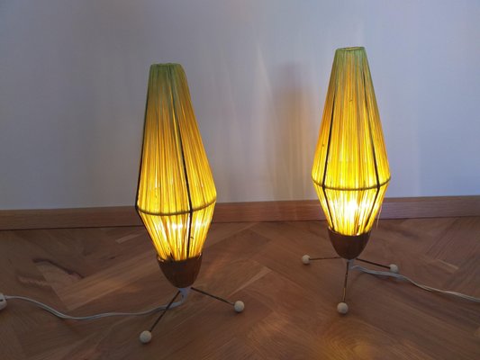 Mid-Century Rocket Table Lamps, 1960s, Set of 2-TZ-727999