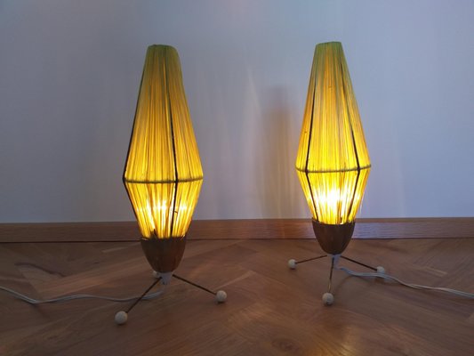 Mid-Century Rocket Table Lamps, 1960s, Set of 2-TZ-727999