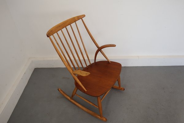 Mid-Century Rocking Chair by Illum Wikkelsø for Niels Eilersen-JWH-708644