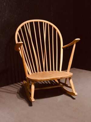 Mid-Century Rocking Chair in Light Elm by Lucian Ercolani for Ercol-KRJ-1142550