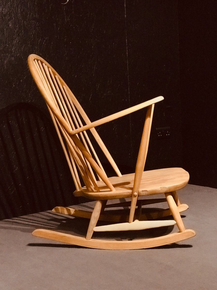 Mid-Century Rocking Chair in Light Elm by Lucian Ercolani for Ercol