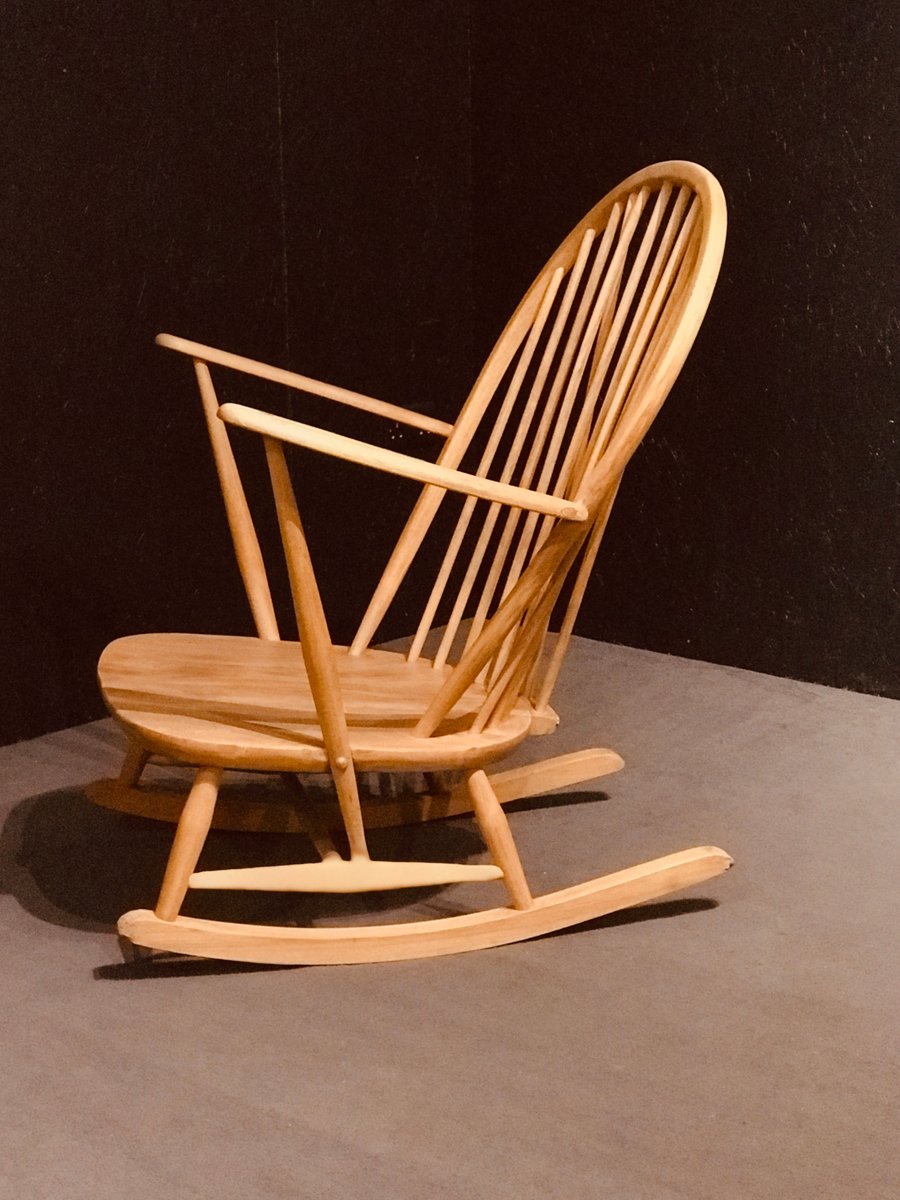 Mid-Century Rocking Chair in Light Elm by Lucian Ercolani for Ercol