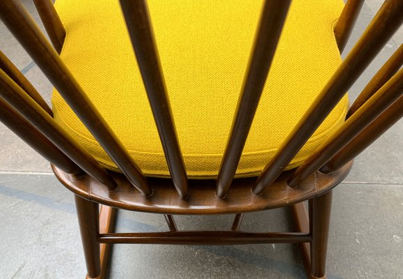 Mid-Century Rocking Chair with New Kvadrat Cushion by Børge Mogensen for FDB Møbler, 1960s-UAH-1337797