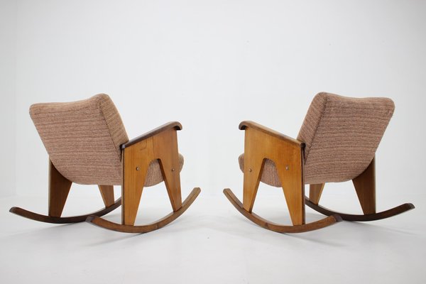 Mid-Century Rocking Chairs, Czechoslovakia, 1960s, Set of 2-TZ-1153602