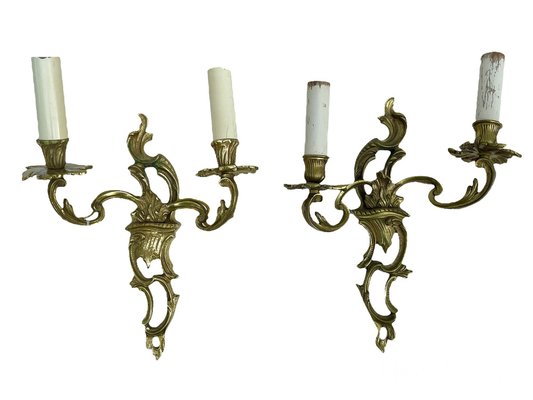 Mid-Century Rococo Wall Lamps, Set of 2-FSD-1297374