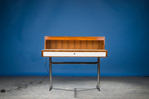 Mid-Century Rosewood and Chrome Desk, 1960s-ZZH-904646