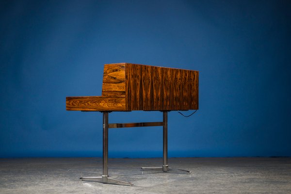 Mid-Century Rosewood and Chrome Desk, 1960s-ZZH-904646