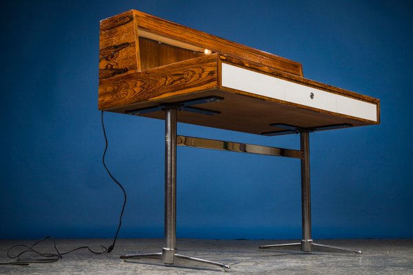 Mid-Century Rosewood and Chrome Desk, 1960s-ZZH-904646