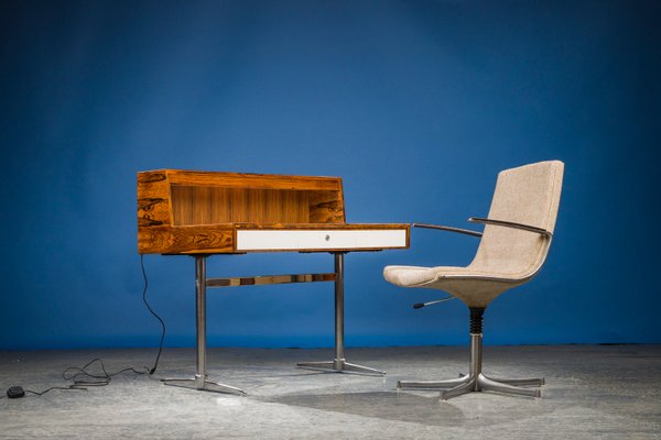 Mid-Century Rosewood and Chrome Desk, 1960s-ZZH-904646