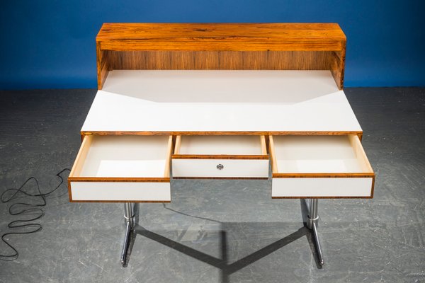 Mid-Century Rosewood and Chrome Desk, 1960s-ZZH-904646