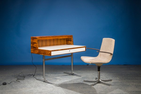 Mid-Century Rosewood and Chrome Desk, 1960s-ZZH-904646