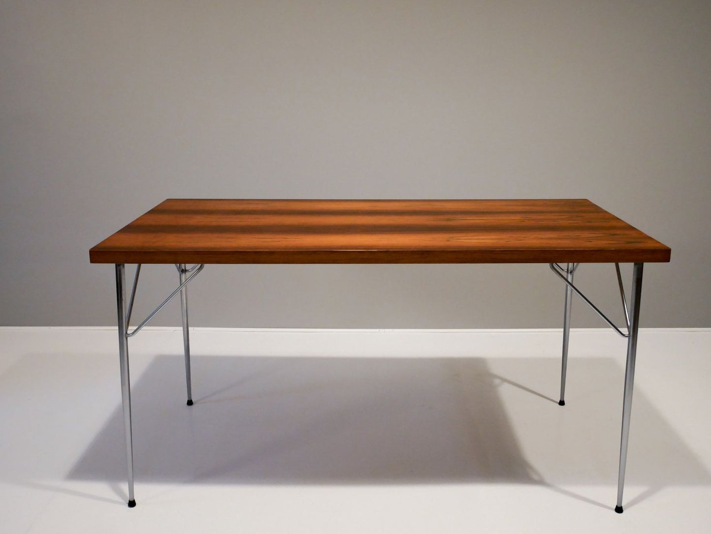 Mid-Century Rosewood and Steel Dining Table by Børge Mogensen for Søholm