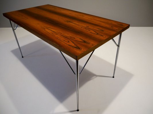 Mid-Century Rosewood and Steel Dining Table by Børge Mogensen for Søholm-OGU-686577