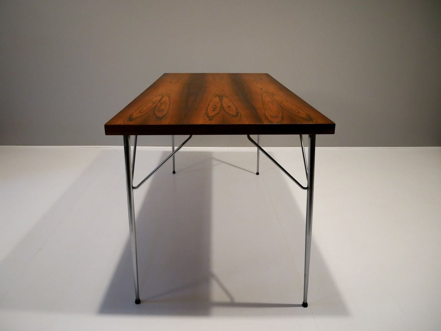 Mid-Century Rosewood and Steel Dining Table by Børge Mogensen for Søholm