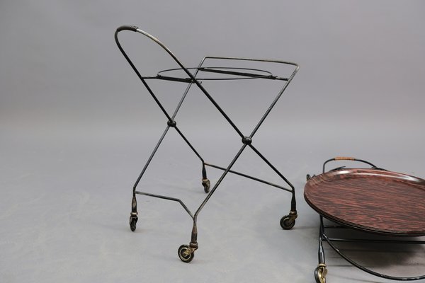 Mid-Century Rosewood Bar Cart from Nybro, 1950s-CIP-576902