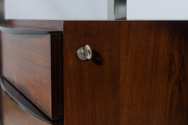 Mid-Century Rosewood & Chrome Desk, 1970s-NIT-1335996