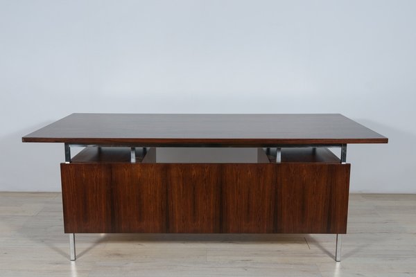 Mid-Century Rosewood & Chrome Desk, 1970s-NIT-1335996