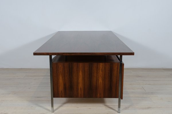 Mid-Century Rosewood & Chrome Desk, 1970s-NIT-1335996