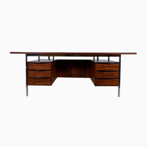 Mid-Century Rosewood & Chrome Desk, 1970s-NIT-1335996