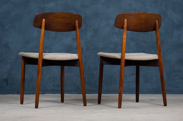 Mid-Century Rosewood Dining Chairs by Harry Østergaard for Randers Furniture Factory, 1960s, Set of 4-ZGQ-1769566