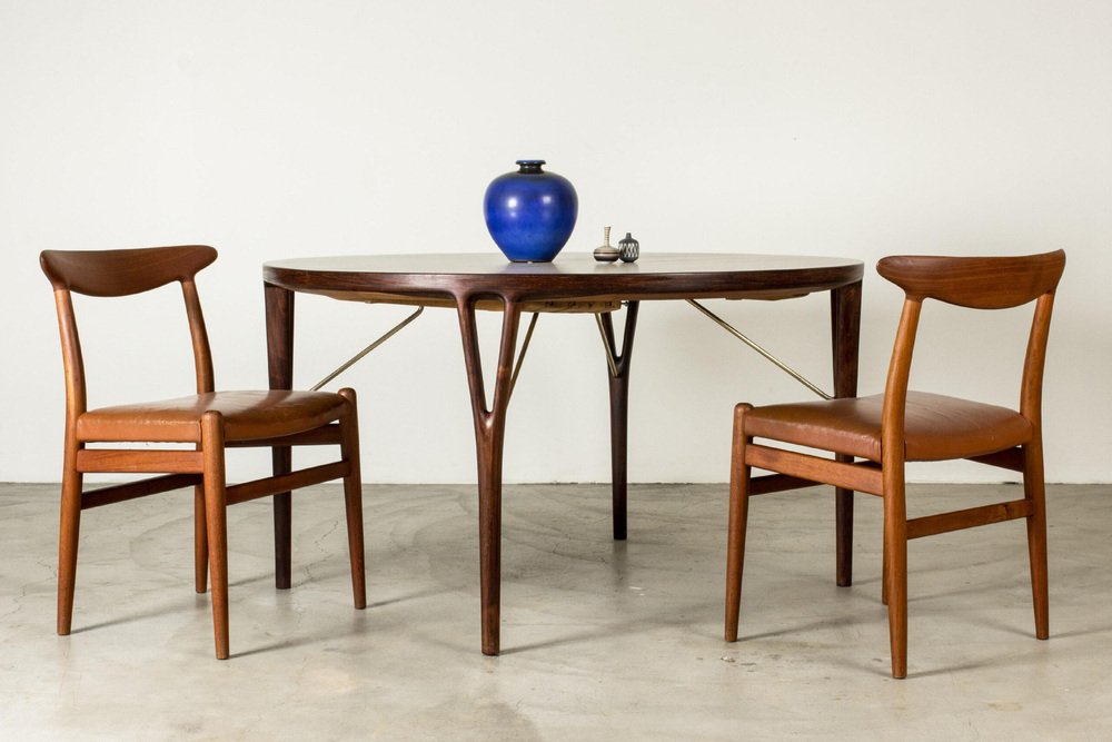 Mid-Century Rosewood Dining Table by Helge Vestergaard Jensen, 1950s