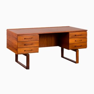 Mid-Century Rosewood Freestanding Desk by Torben Valeur & Henning Jensen for Dyrlund, 1960s-UE-1786522