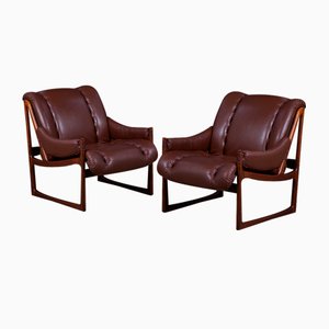 Mid-Century Rosewood Lounge Chairs by Torbjørn Afdal for Nesjestranda Møbelfabrikk, 1960s, Set of 2-ZGQ-1769557