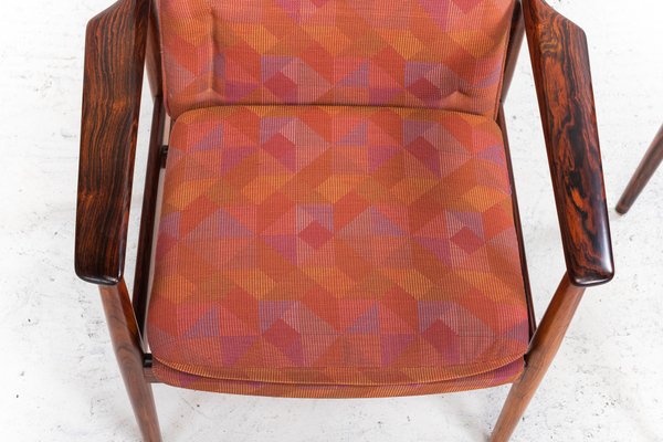 Mid-Century Rosewood Model 341 Armchairs by Arne Vodder for Sibast, Set of 4-ZZH-594914