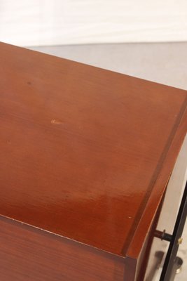 Mid-Century Rosewood & Steel Bar Case, 1950s-WEQ-1150739