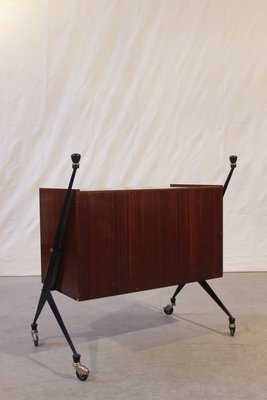 Mid-Century Rosewood & Steel Bar Case, 1950s-WEQ-1150739